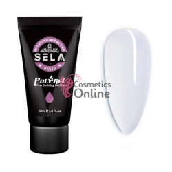 PolyGel UV LED pentru unghii false SELA Profesional de 30ml Cod 028 Transparent (Clear)